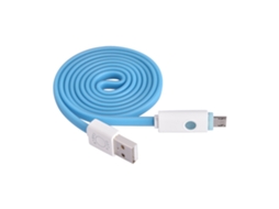 Cabos de Dados Micro Usb com Iluminação EOOCOO (azul, carregamento com iluminação)