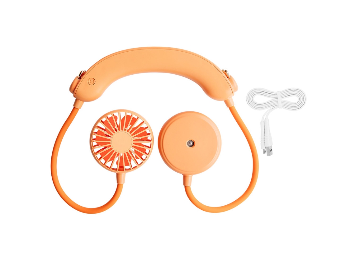 Laxiscreed Ventilador Portátil De Pescoço Com Carregamento Usb E Umidificação Integrada, Ideal Para Dias Quentes
