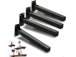 Suporte Invisível Para Prateleira Flutuante, Para Parede, 8 Polegadas, Preto