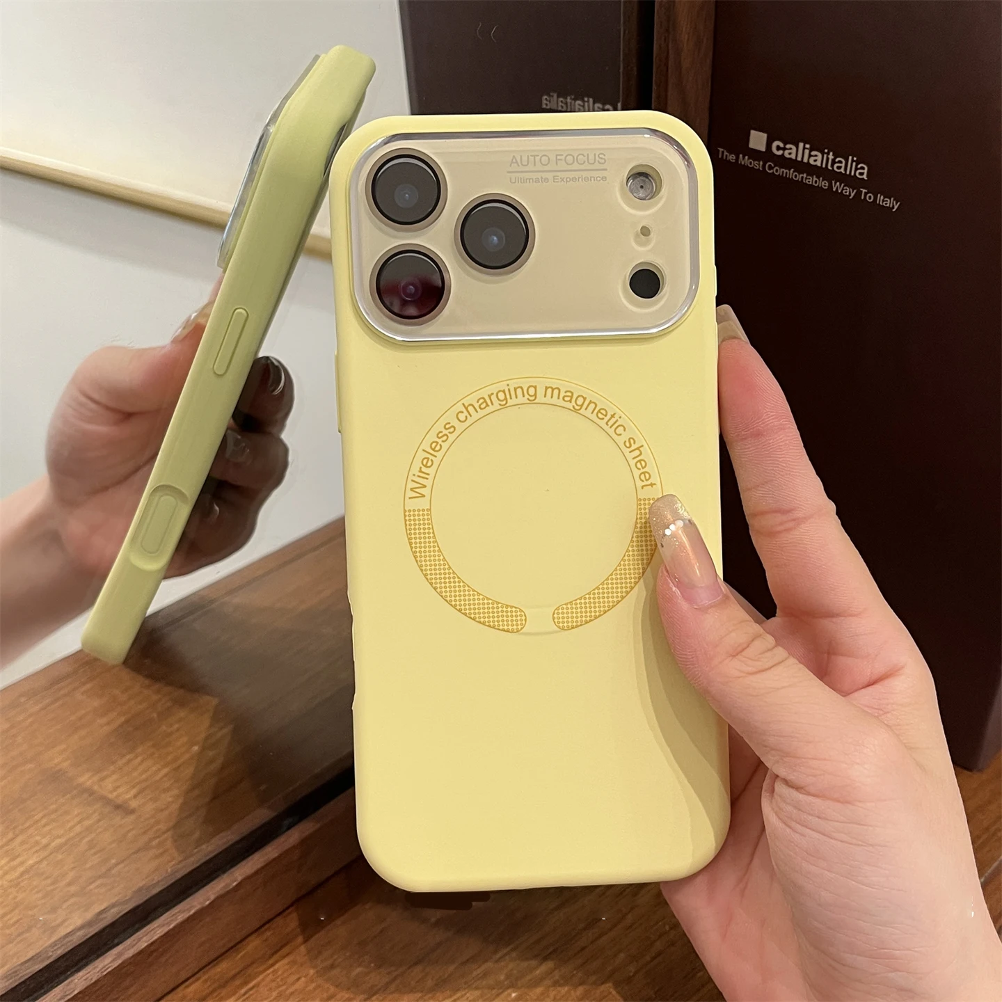 Capa De Silicone Líquido Protetora Para Lente Da Câmera (iphone 17 Amarelo)