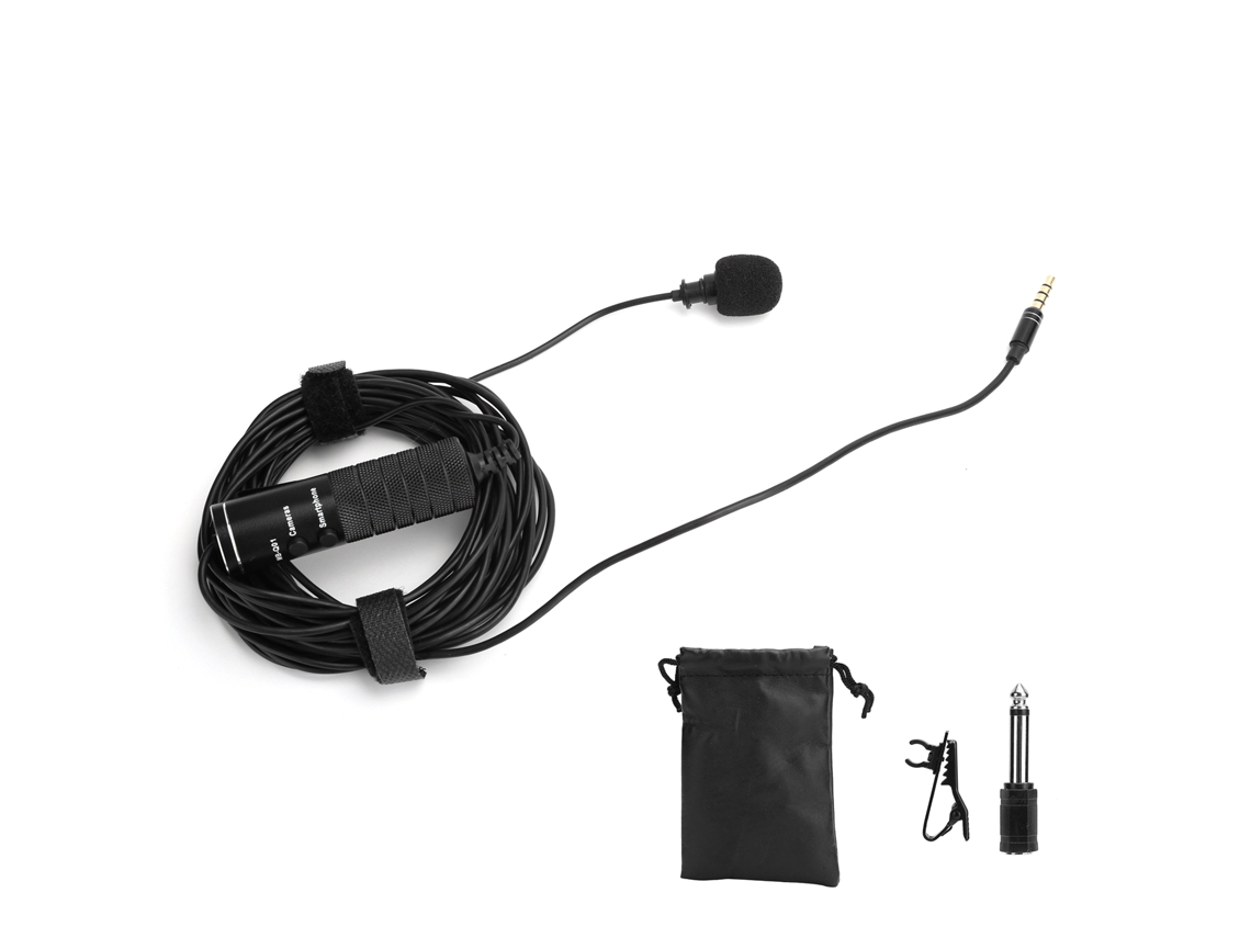 Aetheria microfone de Pinça para Pescoço Omnidirecional 6m Transmissão Ao Vivo, Câmera, Telefone Móvel