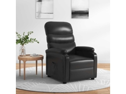 Vidaxl Poltrona Reclinável Couro Artificial Preto