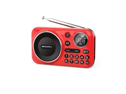 Rádio Fm Bluetooth 5.0 Alto falante Mini Rádio Portátil MDUG (vermelho)