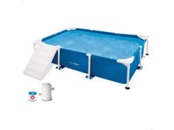 Piscina Removível Para Cães Com Rampa, 46x229x152 Cm