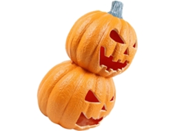 Lanterna De Abóbora Led Para Decoração De Halloween, Feita De Plástico, Acessório Para Uso Interno E Externo.