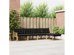 Vidaxl Conjunto De Sofás Para Exterior 5 Unid. Branco E Preto