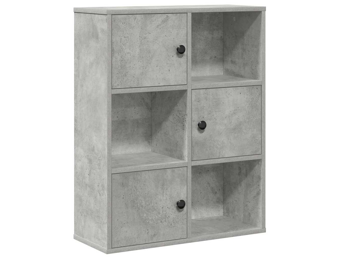 Bookcase, Bookcases Vidaxl Cinzeto Madeira Processada (n/a)