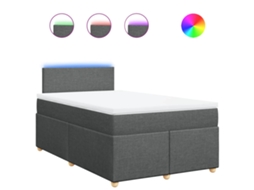Cama Boxspring com Colchão 120x190 cm Tecido Cinzento Escuro MAISON EXCLUSIVE