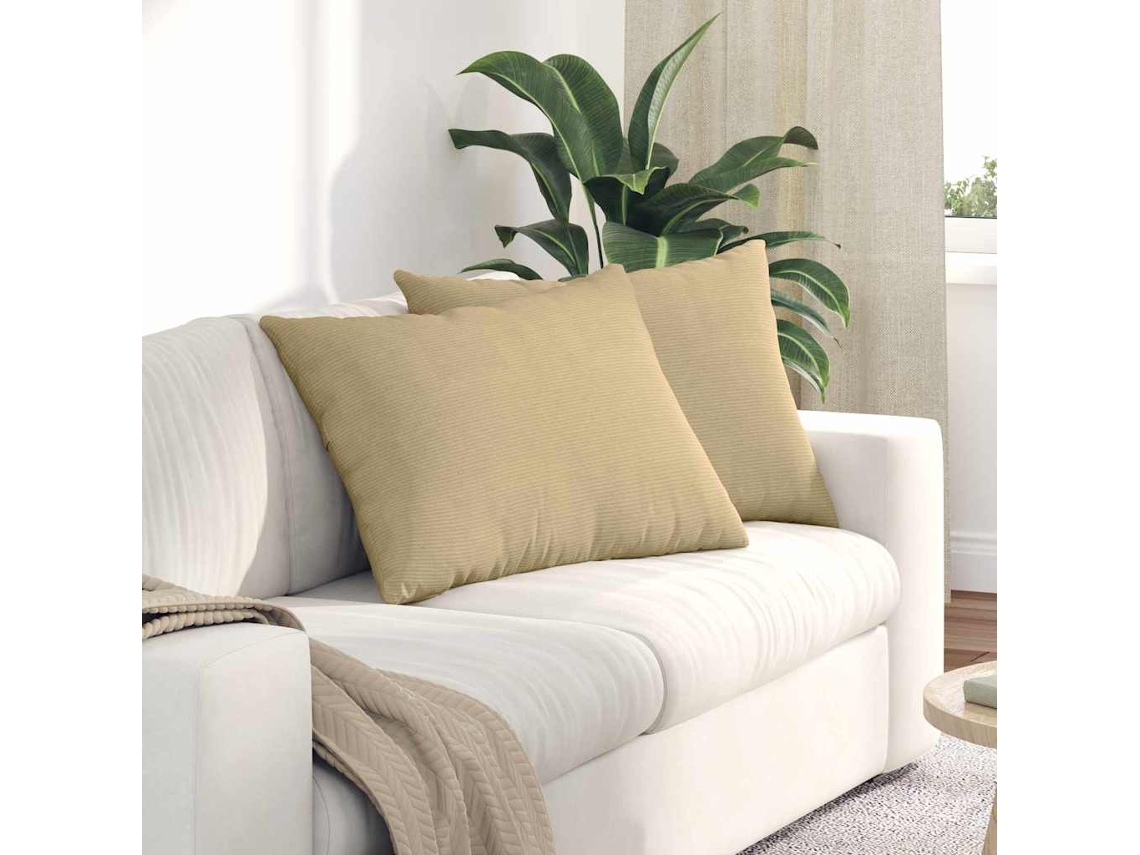 Vidaxl Travesseiros De Sofá 2 Pcs Cinza Verde 70 X 50 Cm