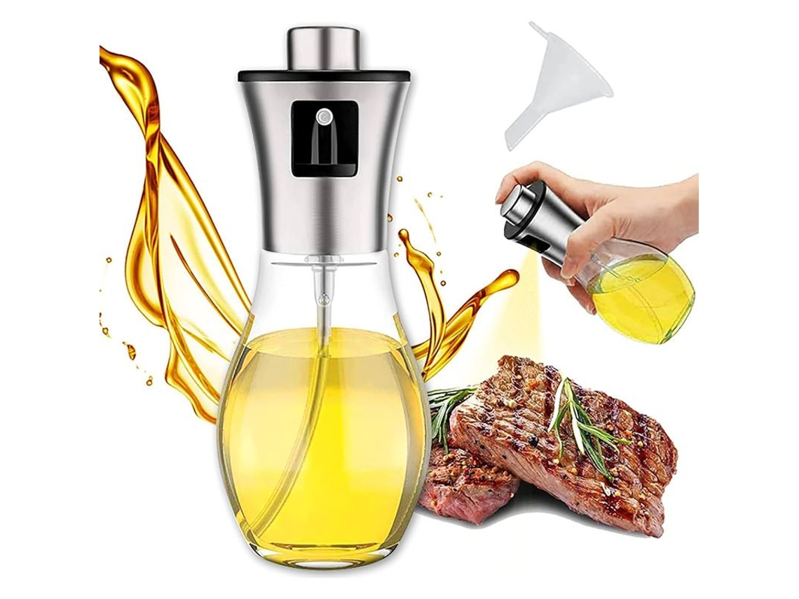 Frasco Spray Ccykxa Para Azeite, Em Aço Inoxidável 304 E Vidro, Vinagre E Molho Para Salada, Para Cozinhar