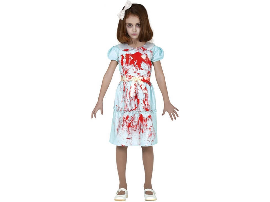 Fato de Menina DISFRAZZES Gémea Fantasma (Tam: 5 a 6 anos)
