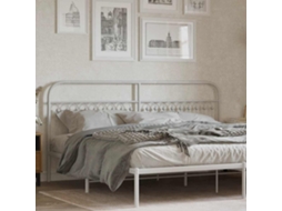 Vidaxl Cabeceira De Substituição 200 Cm Metal Branco