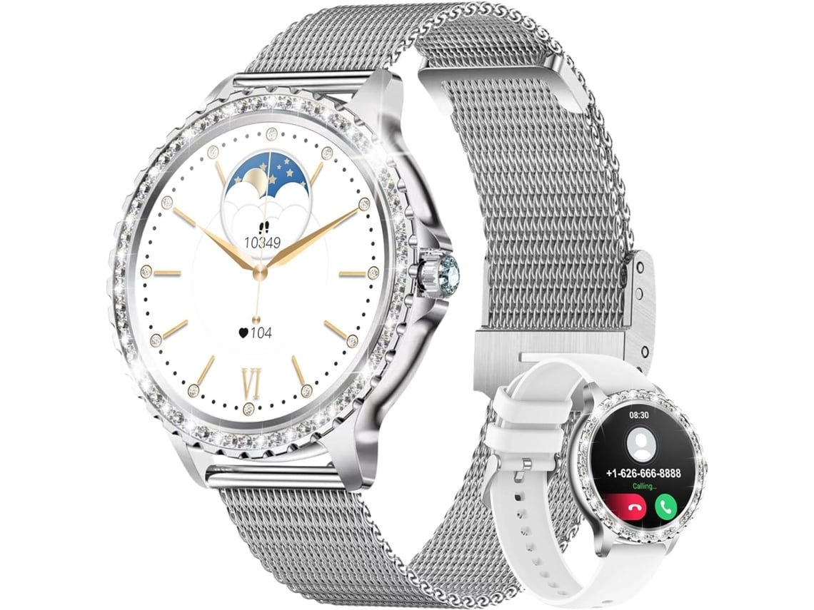 Smartwatch Para Mulheres Chamada Bluetooth Relógio Fitness Feminino 1.32 Com Monitor De Pressão Arterial/oxigênio/frequência Cardíaca Yunzii