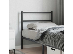 Vidaxl Cabeceira De Substituição 90 Cm Metal Preto