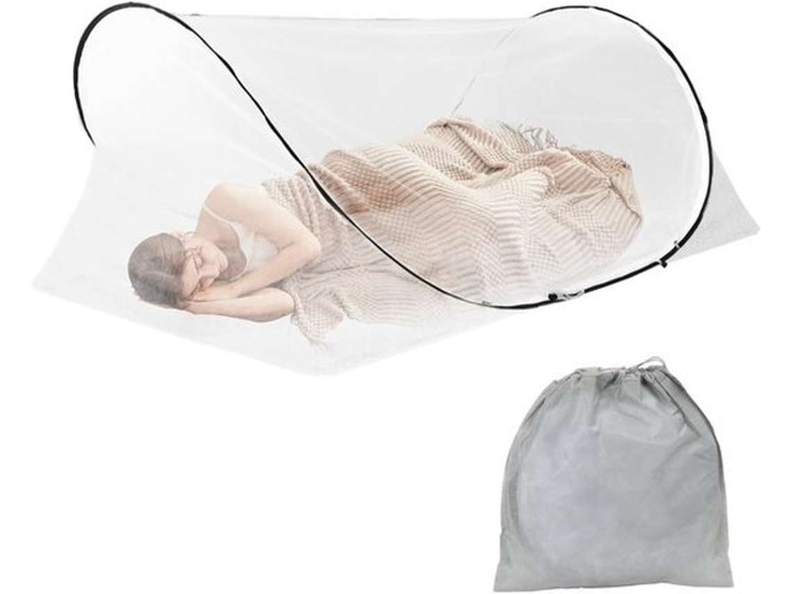 Klamboe Pop-up Reversível - Muggennet Portátil - Opca Para Cama De Solteiro - Perfeito Para Viagens - 360° Proteção Com Fechamento De Velcro