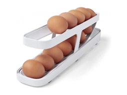 Organizador De Ovos Com Design De Rolamento Automático, 2 Camadas, Capacidade Para 14 Ovos, Material Transparente De Qualidade Alimentar