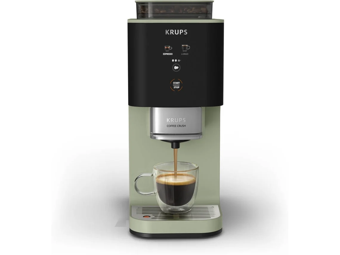Máquina de Café Automática KRUPS SA401LE0 Coffee Crush Linchen (15 bar - 3 niveis de moagem)