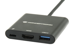 Conceptronic Donn01B Hub de Interface Usb 3.2 Gen 1 3.1 Gen 1 Type-C 5000 Mbit/S Preto