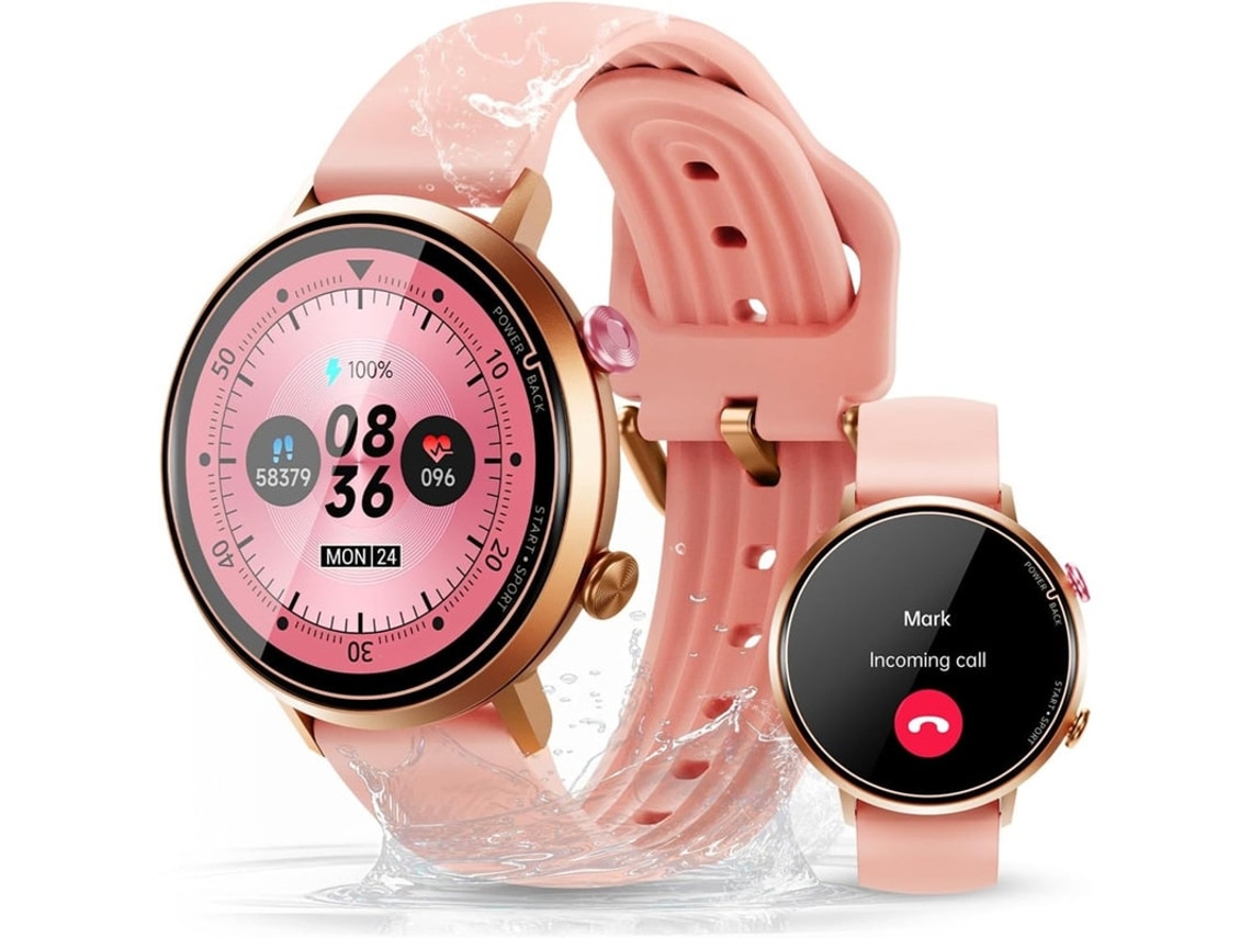Relógio Inteligente Feminino 1.32 Hd Amoled Mais de 100 Modos de Relógio Esportivo Inteligente Relógio Conectado à Prova Dágua Pedôme Bestvite