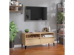 Vidaxl Móvel P/ Tv 100x34,5x44,5 Cm Derivados Madeira Carvalho Sonoma