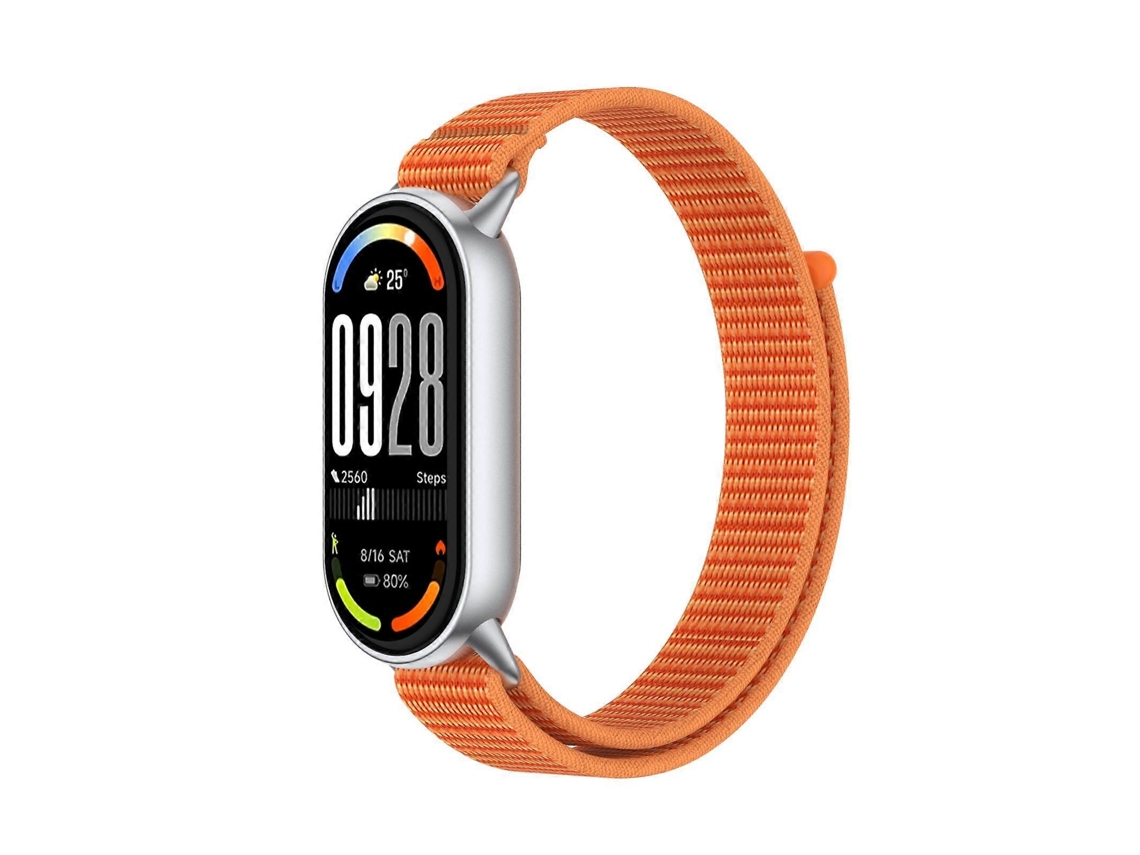 Pulseira De Relógio Com Fecho De Velcro E Laço Em Nylon Integrado Para Xiaomi Smart Band 10/9/8