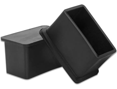 Pacote Com 10 Tampas Retangulares Flexíveis De Pvc Para Pernas De Cadeira, Pernas De Mesa, 20 Mm X 40 Mm , Pretas Ehsttdh (13/16 X 1 9/16)