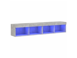Conjunto de Móveis de Tv com Luzes Led Cinzento Cimento MAISON EXCLUSIVE (80x30x30 cm)