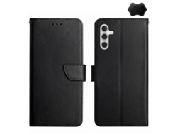 Capa De Couro Flip À Prova De Impressões Digitais Para Samsung Galaxy A14 5g