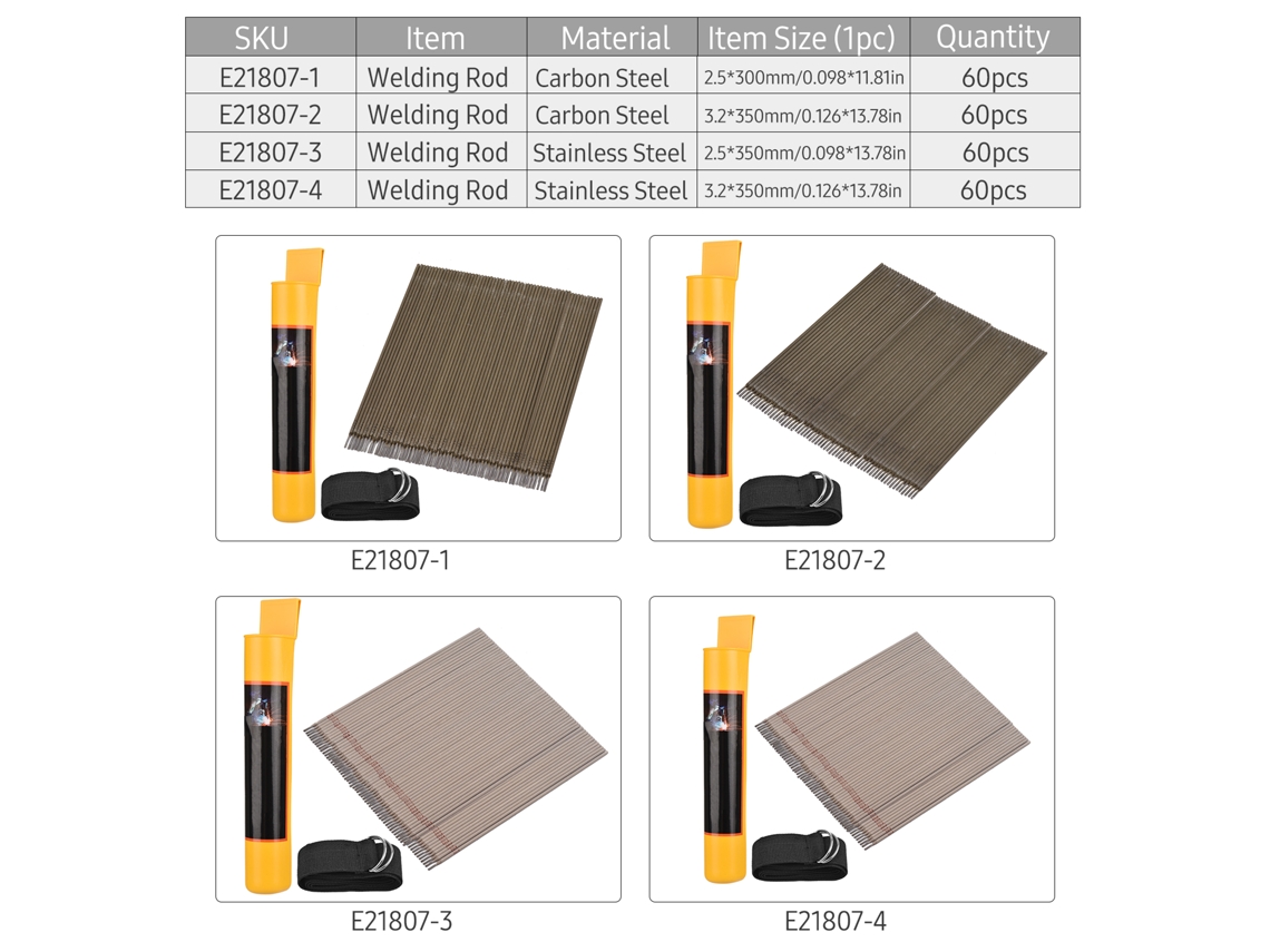 Laxiscreed Eletrodos De Aço Carbono Para Soldar, Pack Com 50 Unidades De 3.2x350mm