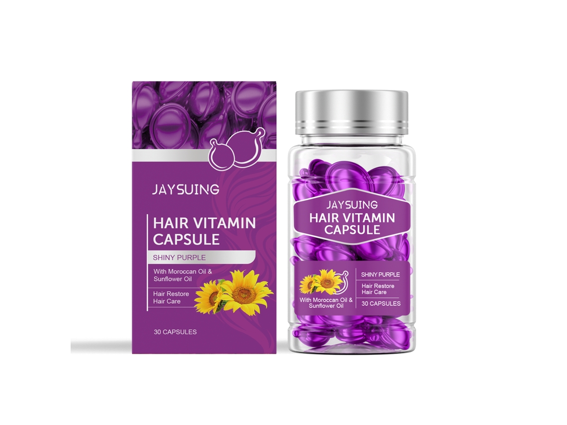 Cápsulas de Óleo Roxo para Cabelo, Cuidado Profundo e Proteção Contra Desbotamento LAXISCREED