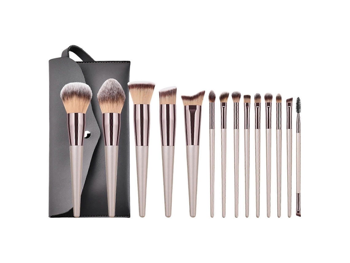 Conjunto De 14 Pincéis De Maquiagem Para Viagem Com Bolsa De Armazenamento, Pincel Para Sombra E Pincel Para Pó. Everley891