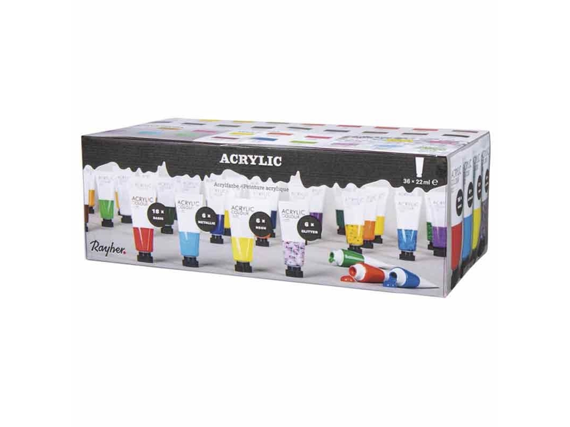 Kit de Tintas Acrílicas de 36 Cores