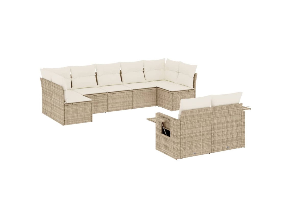 Garden Sofa Set, Garden Sofa Sets Vidaxl Bege Rattan / Vime (n/a)