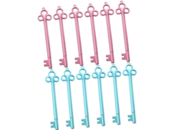 Conjunto De 12 Canetas Abs Em Formato Chave, Com Design Leve E Pegada