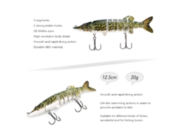 Isca Artificial Pike 12.5cm 20g 9 Segmentos