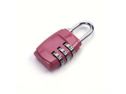 Cadeado De Combinação 3 Dígitos(1 Unidade), Ideal Para Malas, Academia, Armários E Bagagens, Resistente, Perfeito Para Viagens Vermelho Rosado