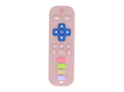 Chupeta Silicone Controle Remoto Segura Massagem Gengivas Bebê Rosa