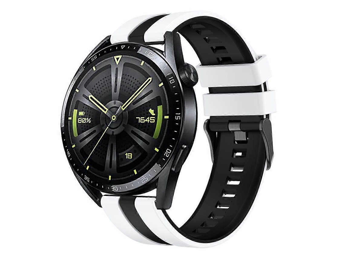 Pulseira De Silicone Vertical Bicolor Para Relógio