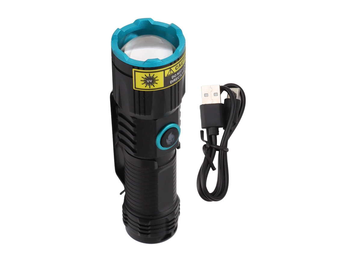 Lanterna UV 365nm Recarregável Alumínio Pet Urina S/MARCA