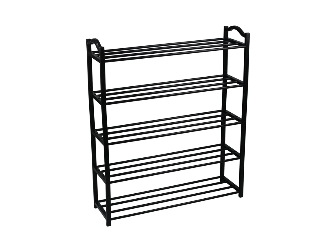Estante Sapateira 5 Prateleiras Sir Preto 63x20x79cm 7house