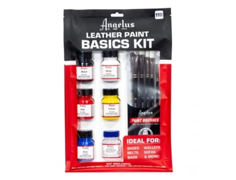 Conjunto de tinta para couro Kit de tinta para couro Angelus Basics 7 peças