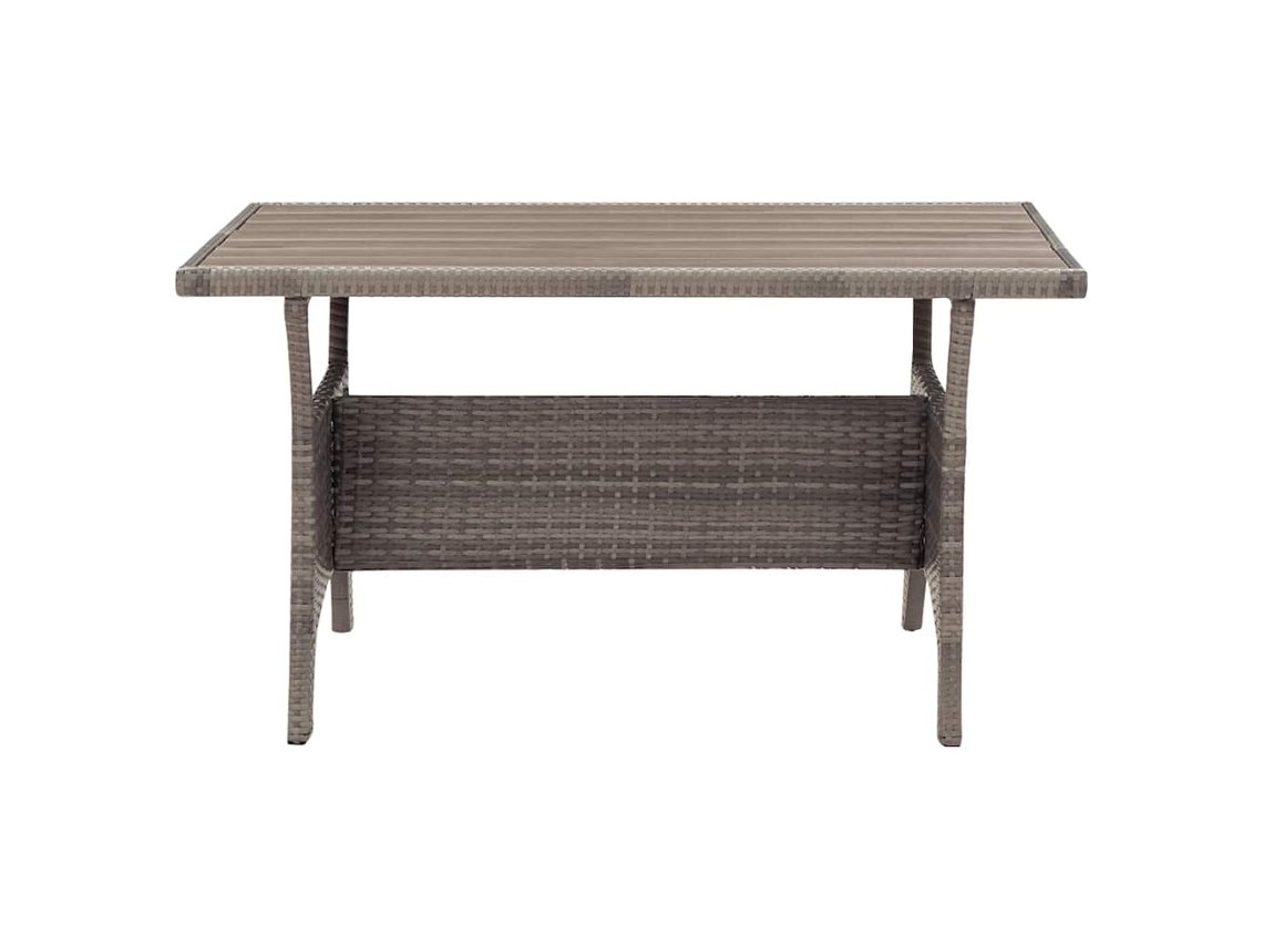 Maison Exclusive - Mesa De Jardim 120x70x66 Cm Vime Pe Cinzento