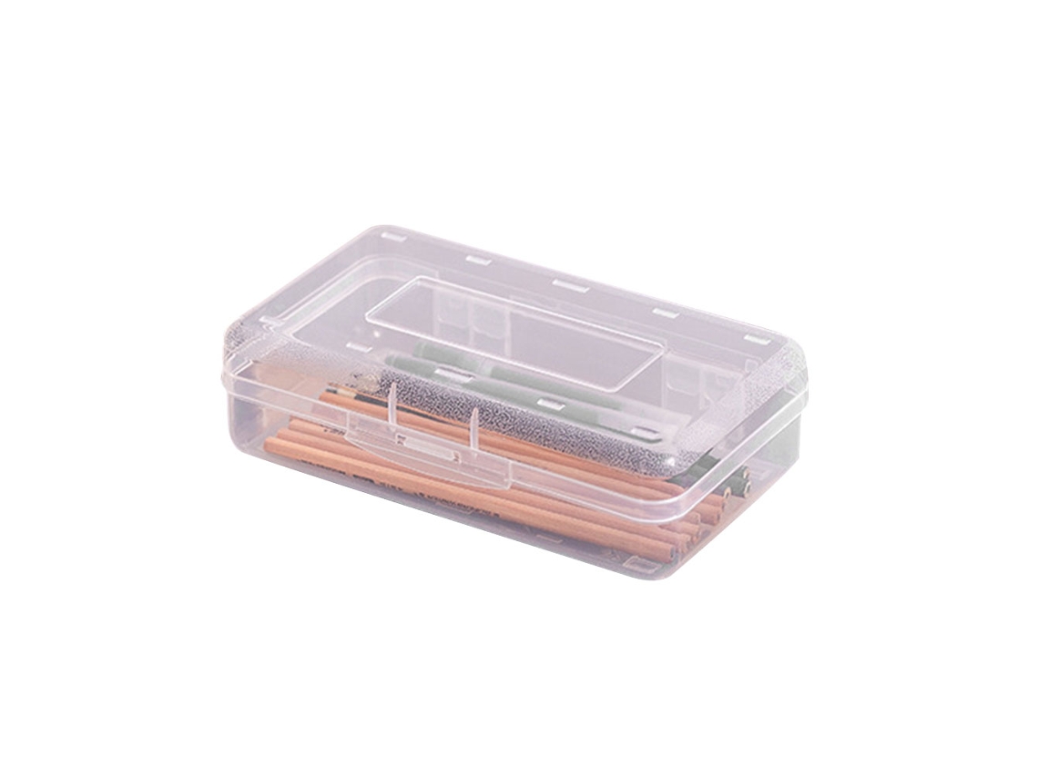 Caixa De Lápis De Plástico Transparente Com Design Empilhável