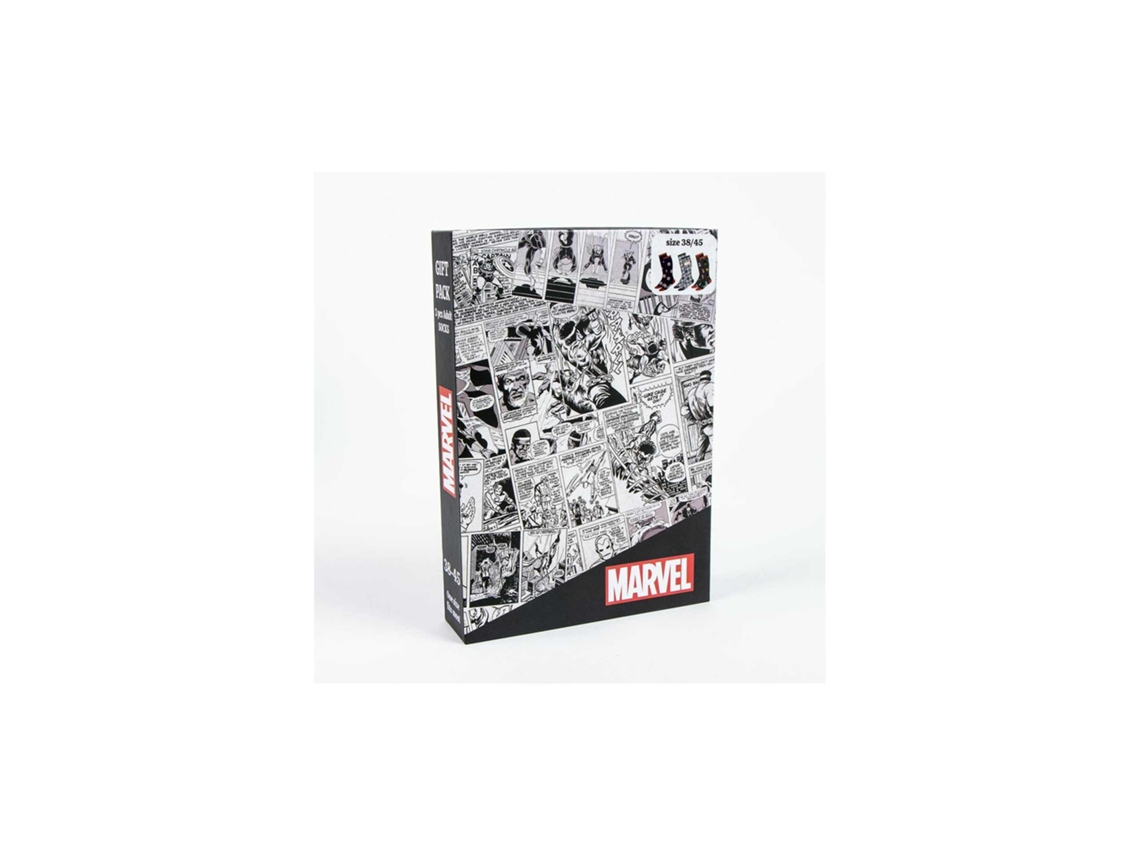 Pacote de 3 meias MARVEL tamanhos 38-45
