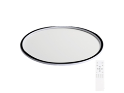 Rebe-lâmpada De Teto Led Redonda Plana Estilo Nórdico Minimalista Para Sala 100‑265v Preto 30cm