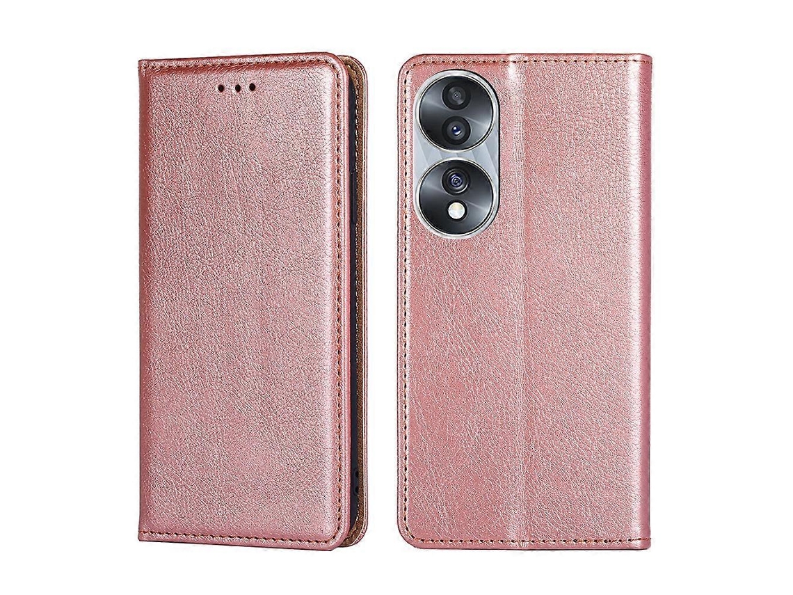 Capa De Celular Magnética De Couro Para Honor 70 Gloss Oil Solid Color
