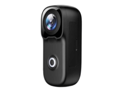 Mini Câmera de Ação 4k com Wi fi, Lente Grande Angular de 156° e Estabilização de 6 Eixos para Viagens Ao Ar Livre BISBISOUS (preta)