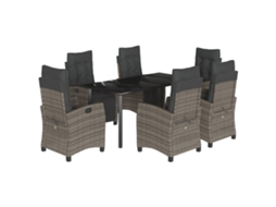 Garden Dining Set, Garden Dining Sets Vidaxl Cinzeto Rattan / Vime (160 Cm Table Length)