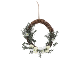Coroa de Páscoa com ovos decorativos para porta
