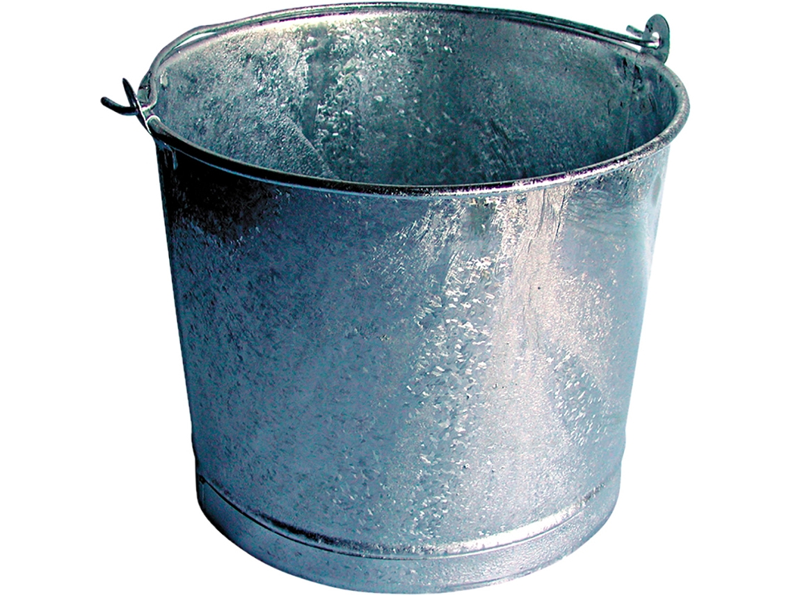Cubo recto galvanizado - 38 cm